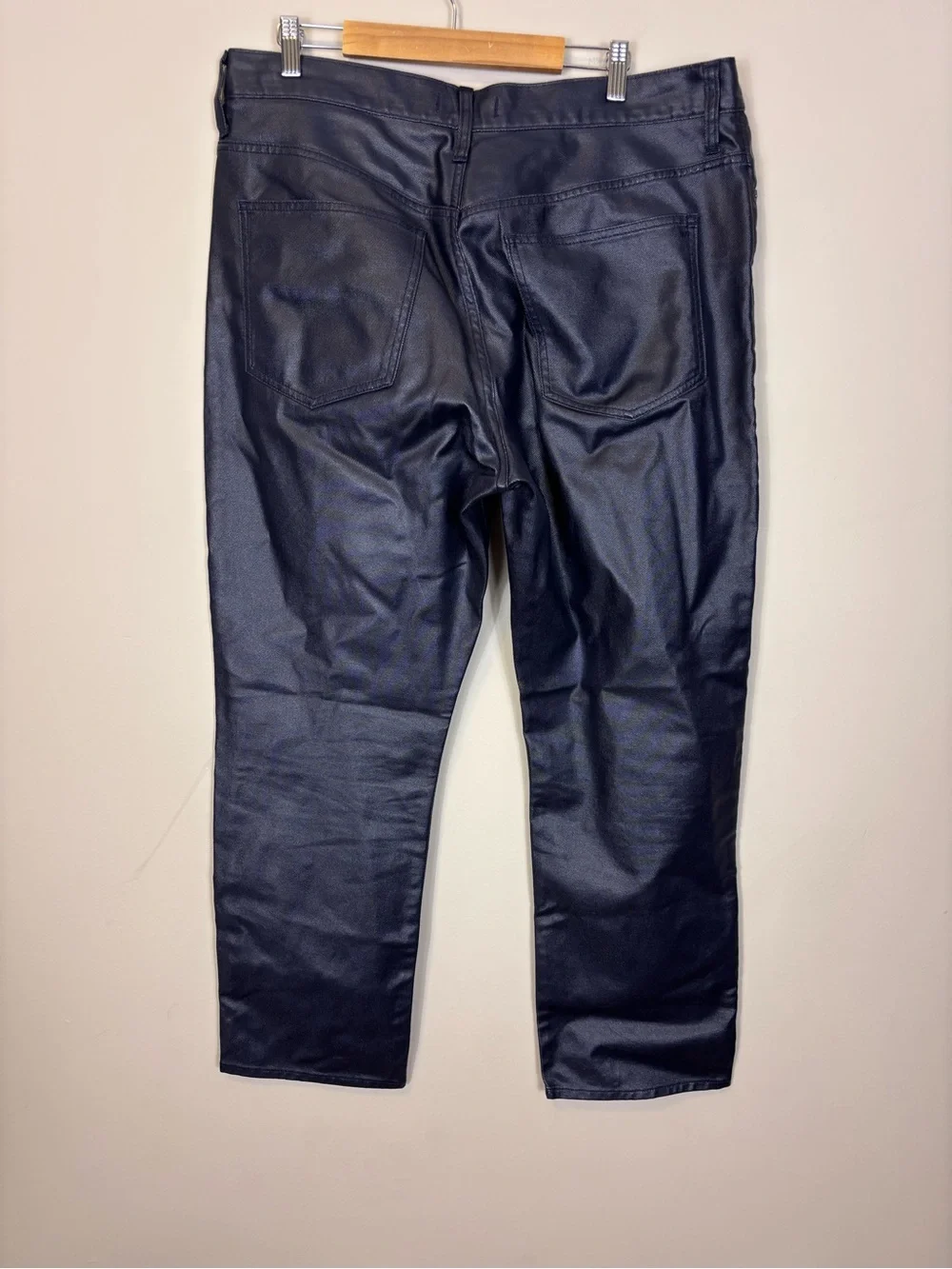 Madewell Women’s 90’s Straight Coated Navy Iridescent Jeans 33